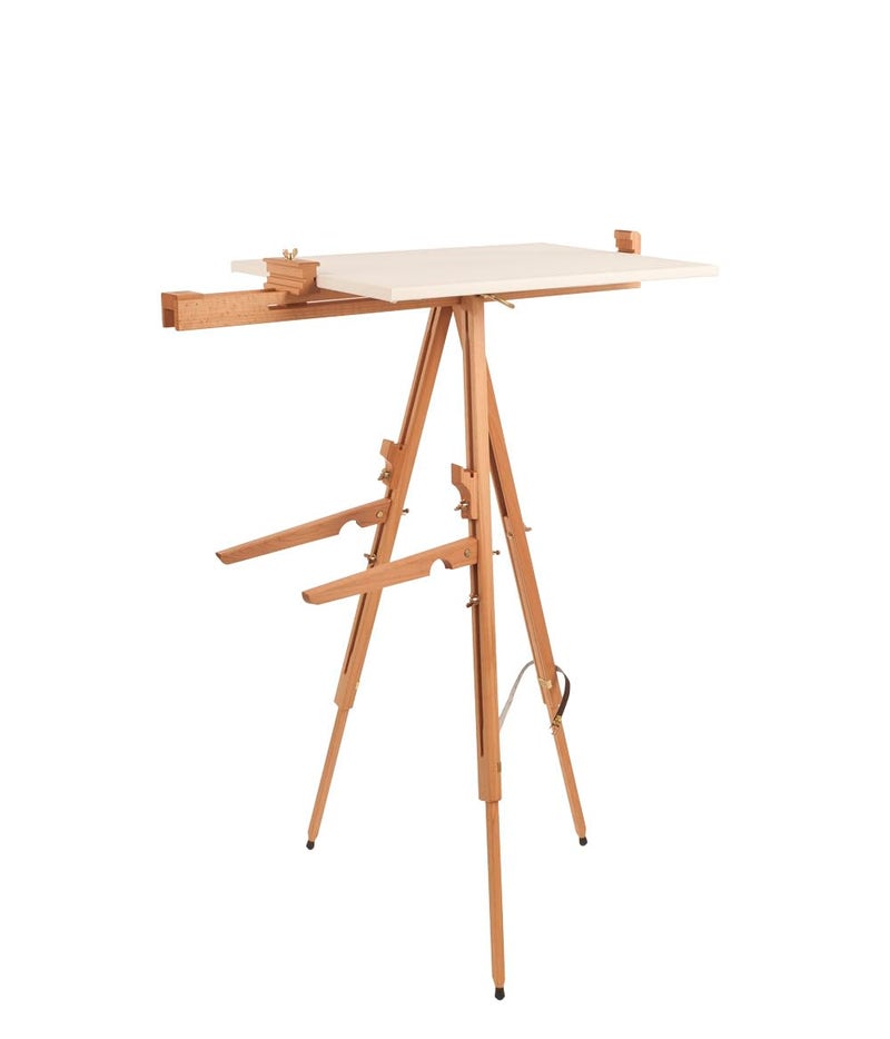 Mabef M/27 Field Easel, Lightweight Oiled Beech Wood Outdoor Easel with Adjustable Canvas Angle, Folding Shelf Brackets for Pastels, Up to 4 kg Load Capacity â€“ Made in Italy - Image 3
